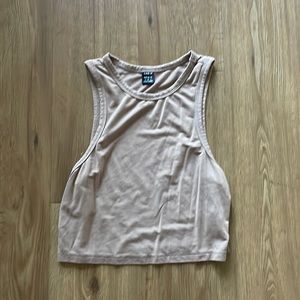 Soft cropped tan top